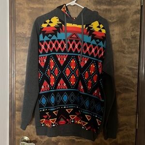 Zyfgfree Fleece Cotton HOODIE! NWOT *Tiny Flaw Colorful Equates to U.S. Size L